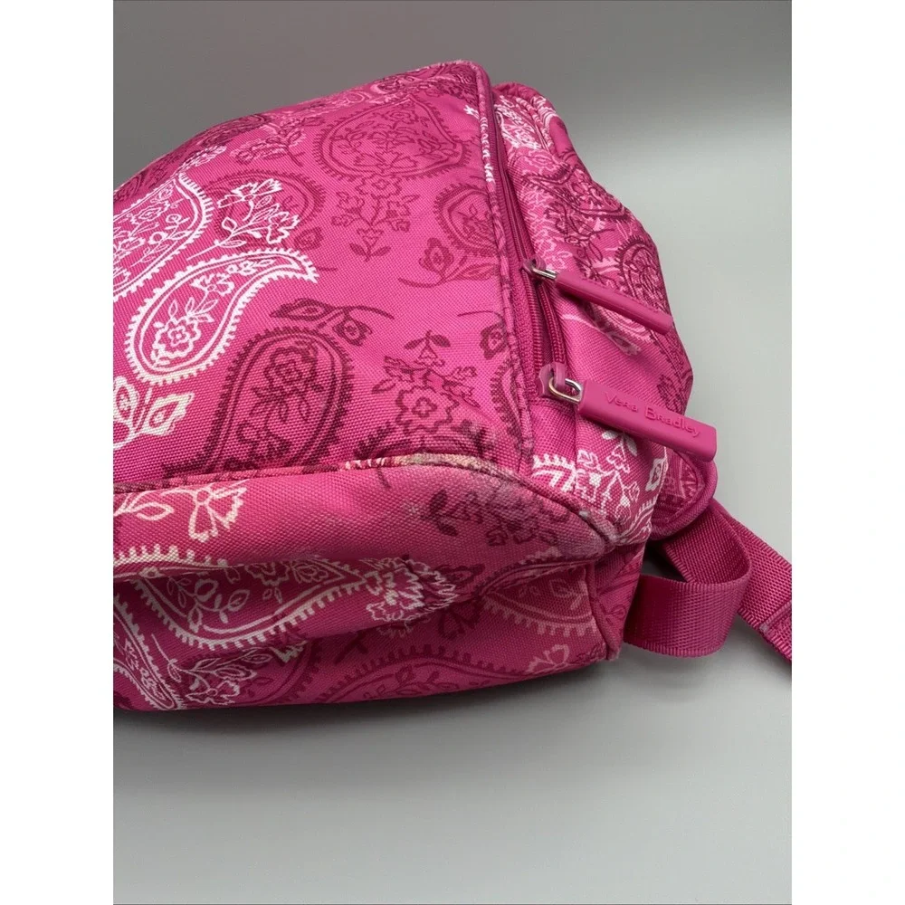 VERA BRADLEY Lighten Up Laptop Backpack Stamped Paisley Travel Bag College Work
